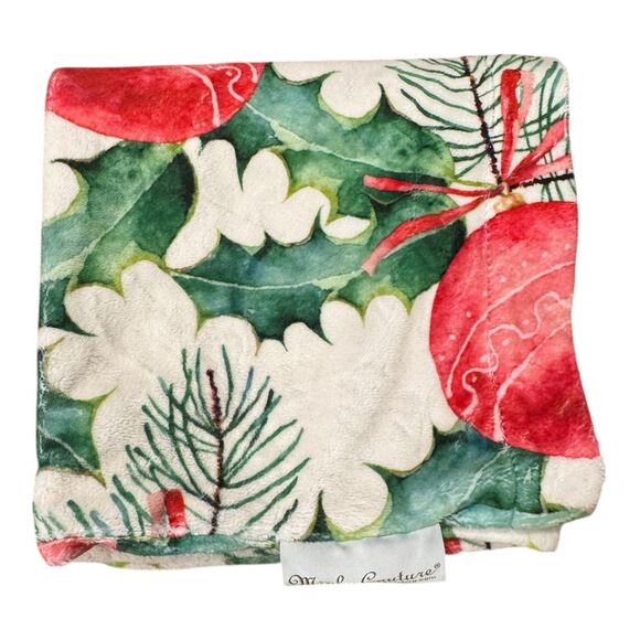 Minky Couture Plush Ornament Christmas Themed Holiday Print Pillowcase Set - Picture 2 of 10